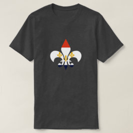 Camiseta T de Louisiana da bandeira de NOLA da flor de lis