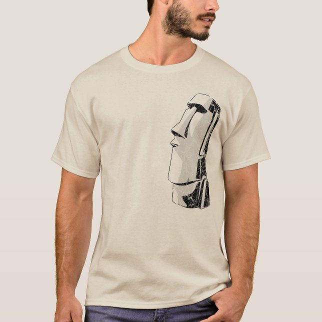 Camiseta T de Moai Tiki (Frente)
