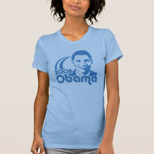Camiseta T de Obama 2008 do vintage