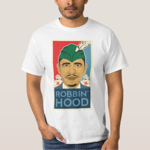 Camiseta T de Robin Hood da capa de Barack Obama! Caserna