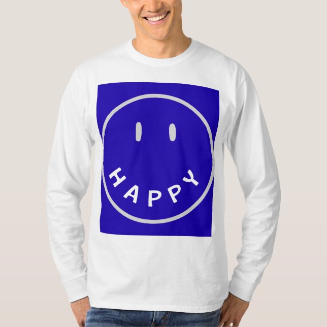 camiseta T de tamanho médio com manga comprida e d (Frente)