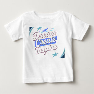 Camiseta T de Tipografia Motivacional – Sonhe Crie