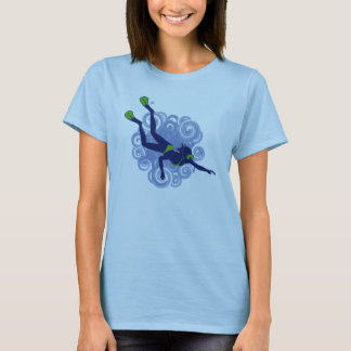 Camiseta T de Women´s da menina do mergulhador