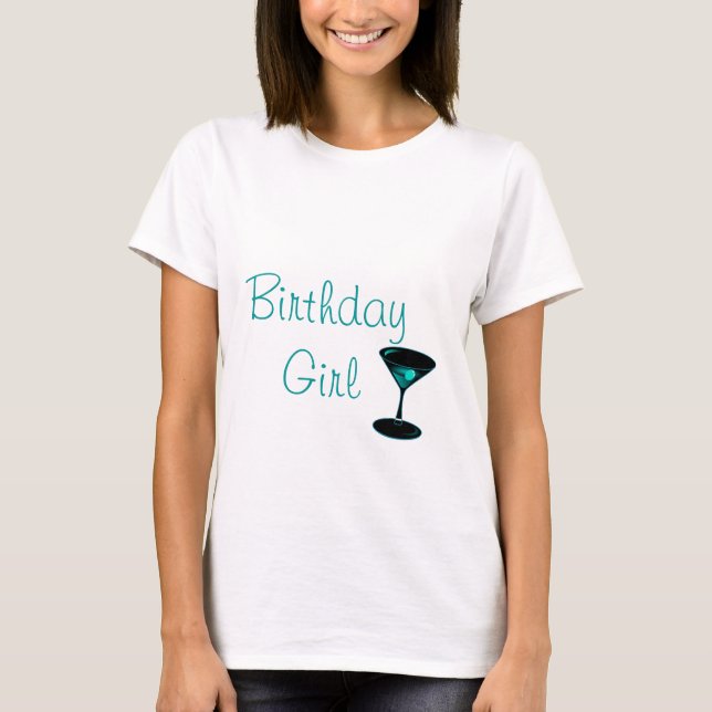 Camiseta T do aniversário do cocktail (Frente)