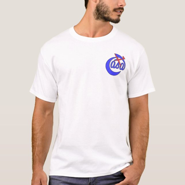 Camiseta T do bolso com parte dianteira e parte traseira do (Frente)