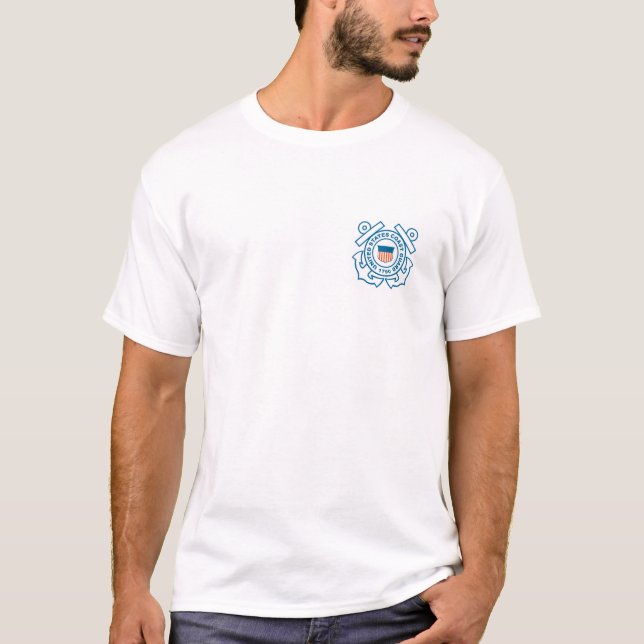 Camiseta T do branco da guarda costeira (Frente)