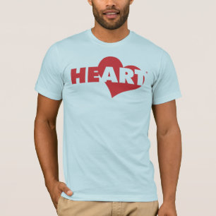 Camiseta T do coração