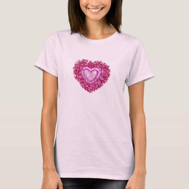 Camiseta T do coração dos namorados (Frente)