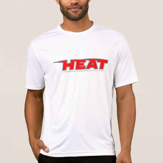 Camiseta T do desempenho do CALOR (Frente)