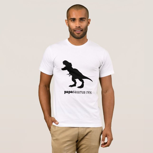 Camiseta T do dinossauro da família do rex do papasaurus (Frente Completa)
