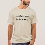 CAMISETA T DO FABRICANTE DO LATKE DE HANUKKAH<br><div class="desc">FABRICANTE DO LATKE DESTE MUNDO O MELHOR PODE SER VESTIDO COM ORGULHO JUDAICO POR HANUKKAH E TODO O ANO.  QUE PRESENTE DO EXCELENTE CHANUKAH PARA O COZINHEIRO CHEFE!</div>