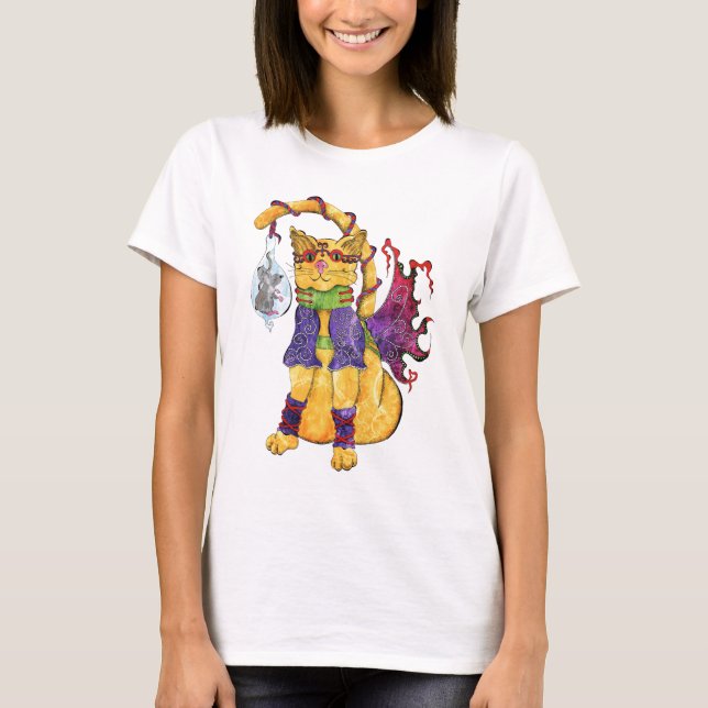 Camiseta T do gato de Steampunk Hansel (Frente)