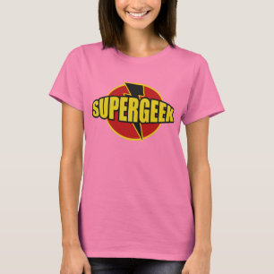 Camiseta T do gráfico do divertimento SUPERGEEK