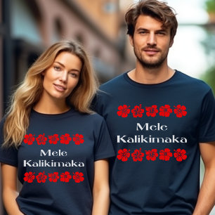 Camiseta T do Hawaiian do hibiscus do Natal de Mele