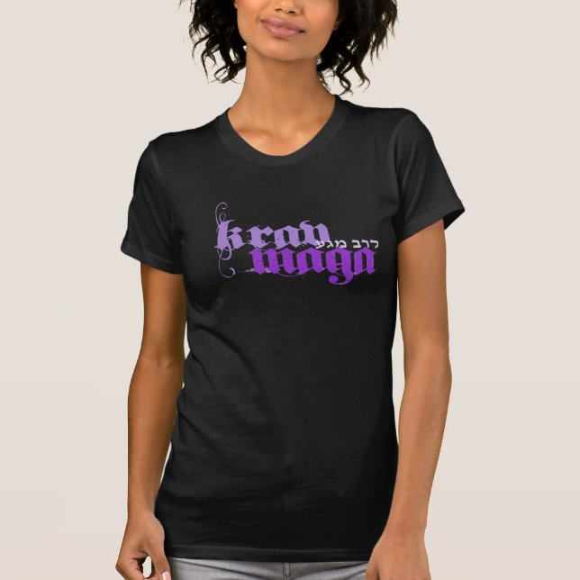Camiseta T do Krav Maga das mulheres (Frente)