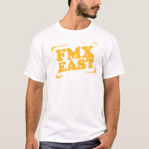 Camiseta T do leste do logotipo da velha escola FMX