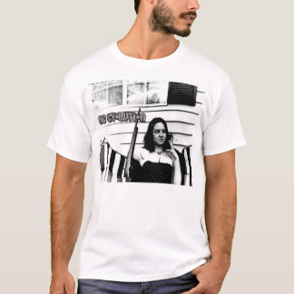 Camiseta T do lixo branco de RE-EVOLUTION
