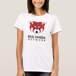 Camiseta T do logotipo da panda vermelha