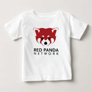 Camiseta T do logotipo da panda vermelha