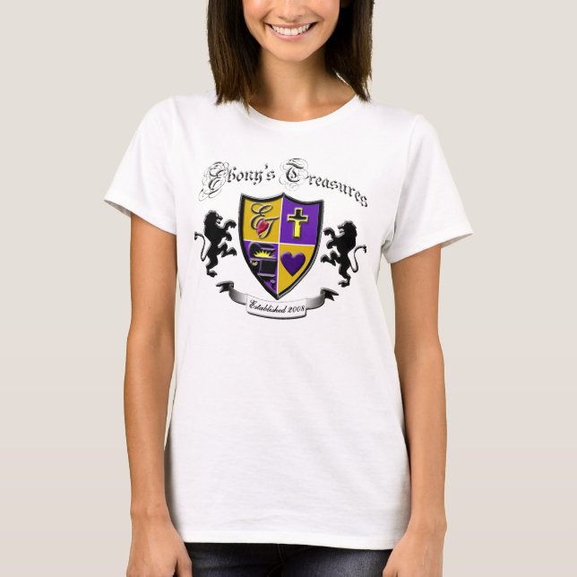 Camiseta T do logotipo dos tesouros do ébano (Frente)