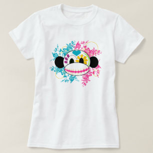 Camiseta T do macaco do crânio do açúcar