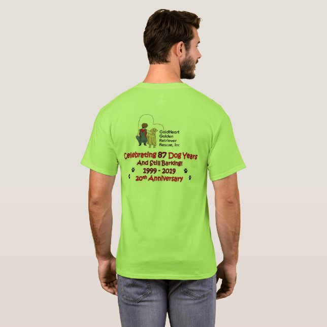 Camiseta T do membro da equipa de GoldHeart - personalize a (Parte Traseira Completa)