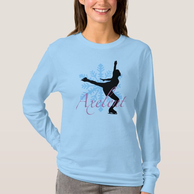 Camiseta T do patinagem no gelo de Axelent (Frente)