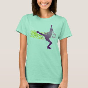 Camiseta T do patinagem no gelo de Axelent
