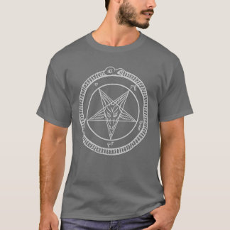 Camiseta T do Pentagram do baphomet