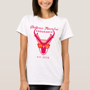 Camiseta T do pescoço de grupo das mulheres das IMPRESSÕE