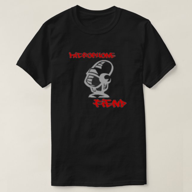 Camiseta T do Preenchimento do Microfone (Frente do Design)