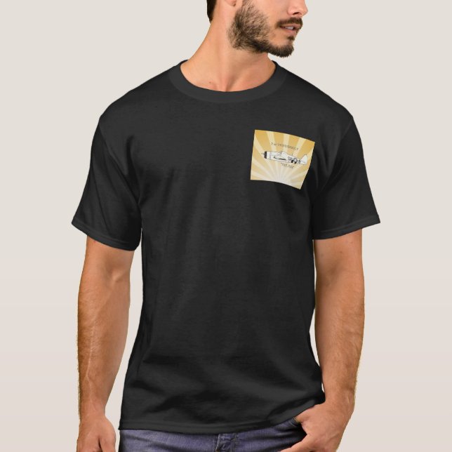 Camiseta T do preto do raio P47 (Frente)