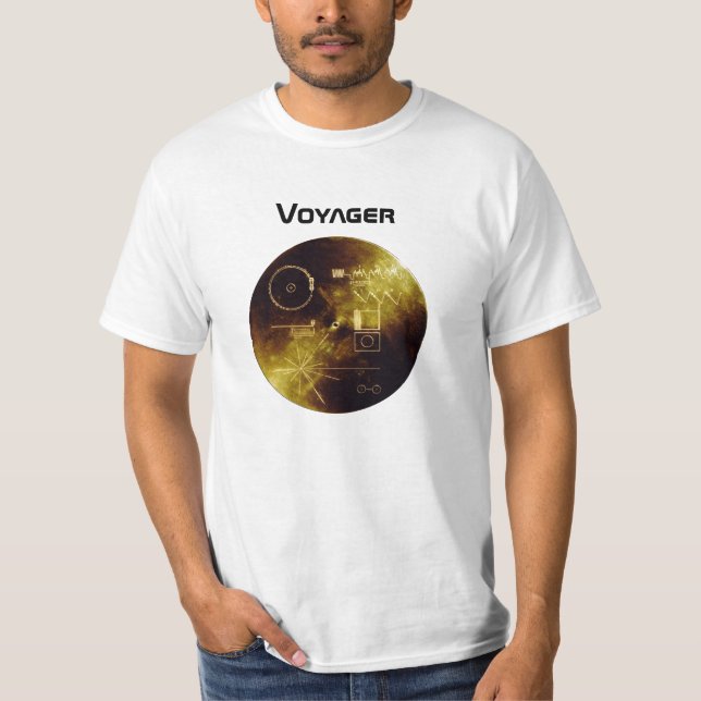 Camiseta T do registro dourado do explorador (Frente)