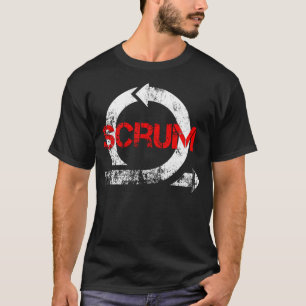 Camiseta T do scrum do vintage