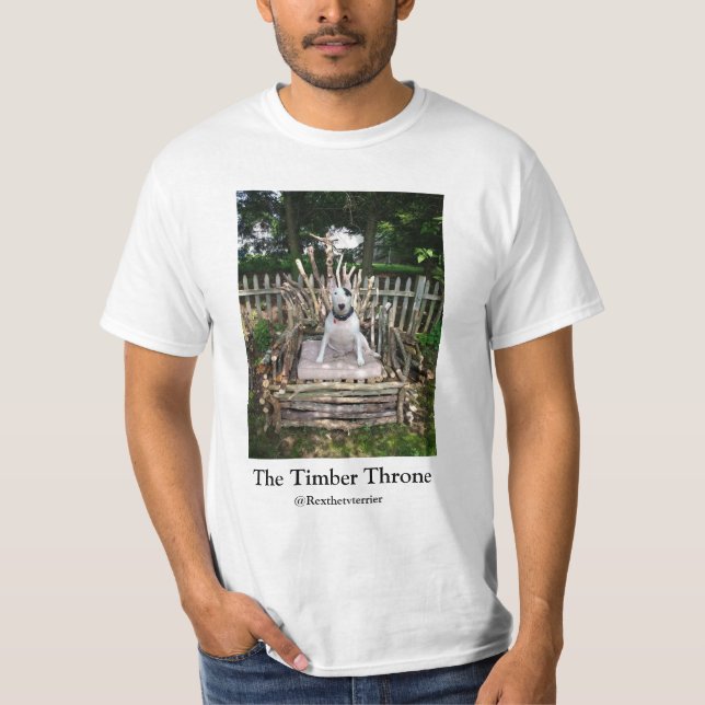 Camiseta T do trono da madeira (Frente)