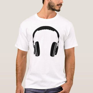 Camiseta T do tshirt dos auriculares dos fones de ouvido