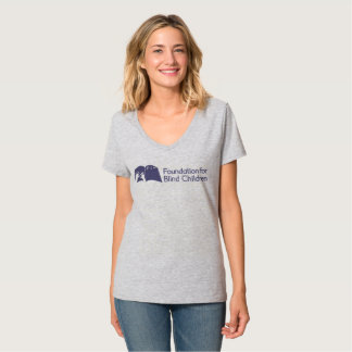 Camiseta T do v-pescoço das senhoras
