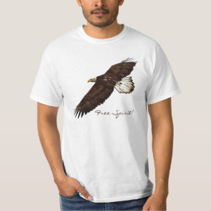 Camiseta T do valor dos homens da águia americana do