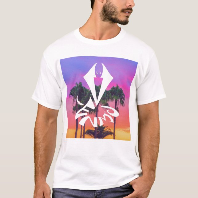 Camiseta T do verão de VENMC, branco (Frente)