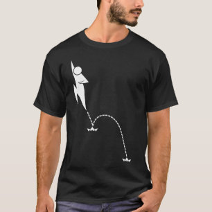 Camiseta T dobro do salto - preto