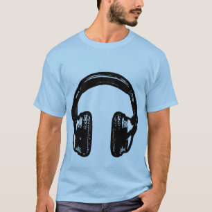 Camiseta T dos fones de ouvido de NOISEtrends