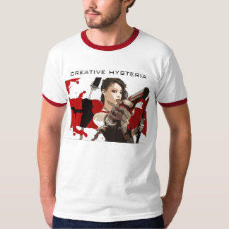 Camiseta T dos homens de DARK-ANGEL-RED