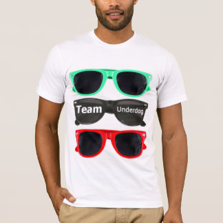 Camiseta T dos sunglass da equipa fraca da equipe - branco