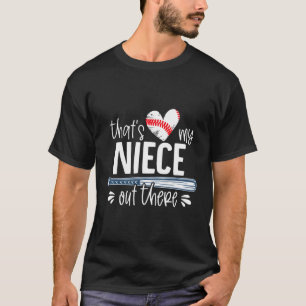 Camiseta T É Minha sobrinha lá fora Tia De Beisebol Dia Das