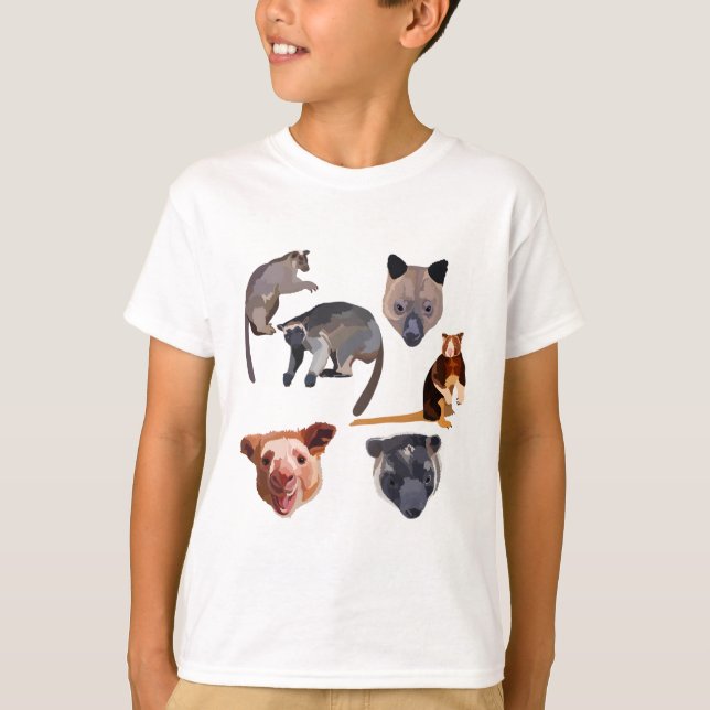 Camiseta T é para Tree Kangaroo (Frente)