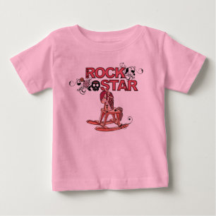 Camiseta T engraçado do bebê do cavalo de balanço da