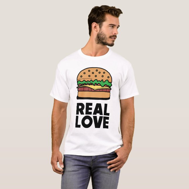 Camiseta "T engraçado dos amantes do fast food do (Frente Completa)