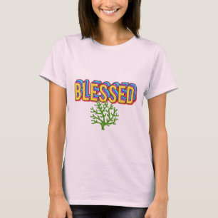 Camiseta T enraizada e abençoada árvore