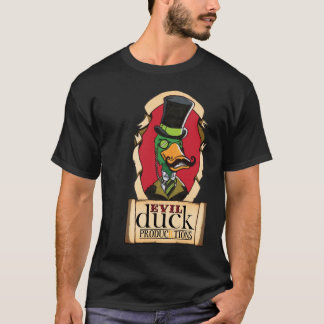 Camiseta T escuro mau do pato (logotipo ilustrativo)