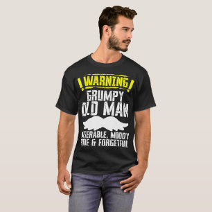 Camiseta T esquecido rude temperamental miserável do anci